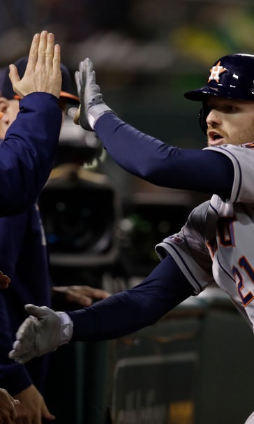 Fisher’s homer leads Astros past Athletics 3-2